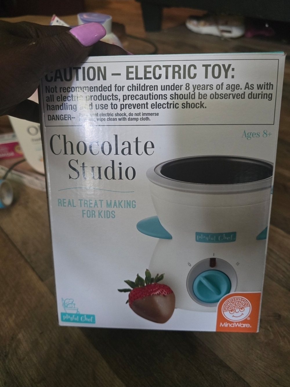 Chocolate Studio Kids Chocolate Melter - White with Teal Accents